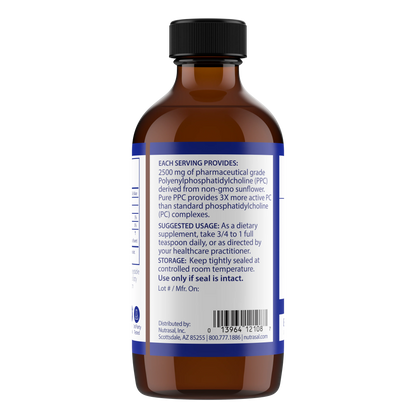 PhosChol PPC Non GMO Sunflower Liquid Concentrate-8oz. Pharmaceutical Grade PPC